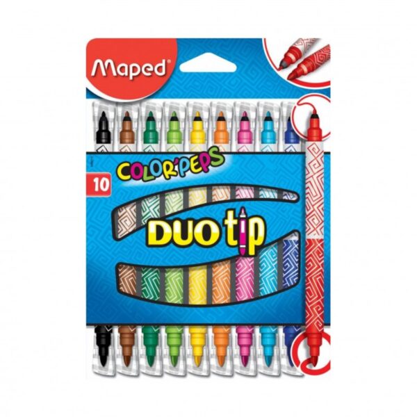 Maped Feutre De Coloriage Color Peps Duo Tip Boite De 10 Pieces